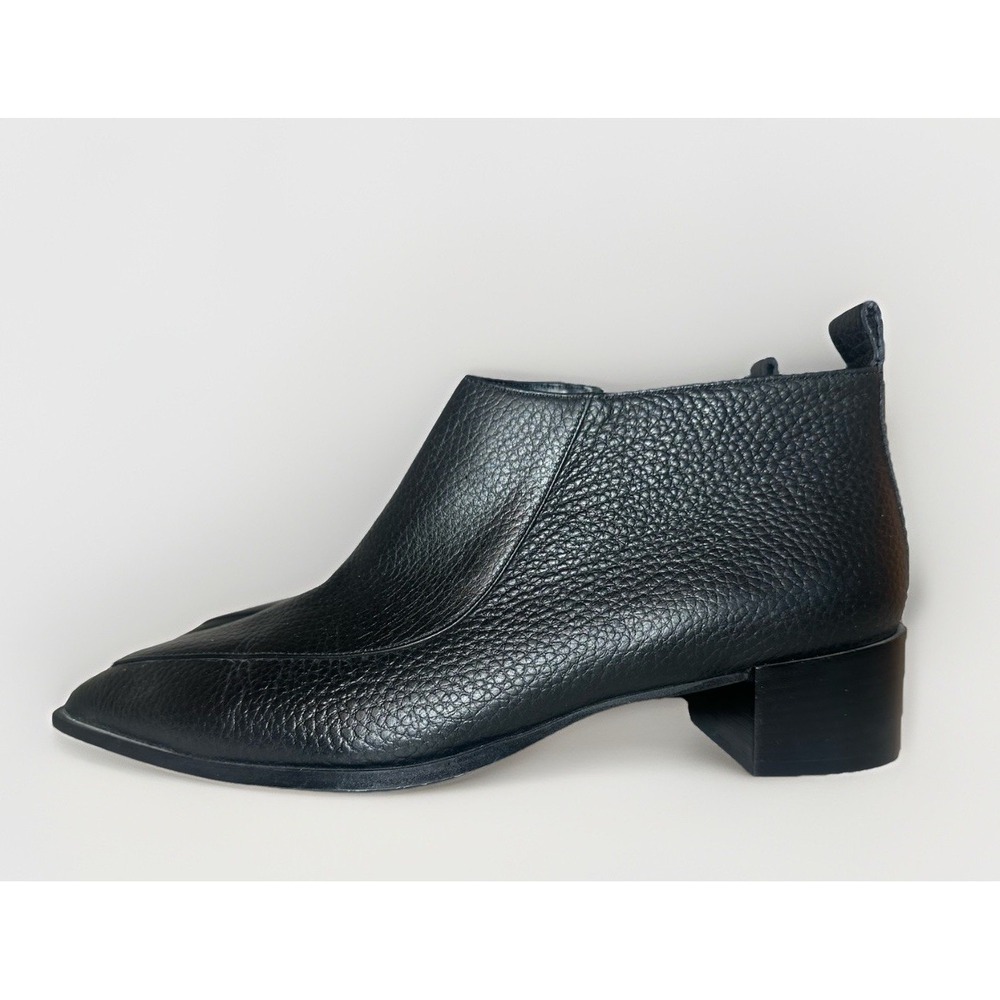 EVERLANE Women's SIZE 10 Boss Boot Black Pebbled Italian Leather Ankle Booties